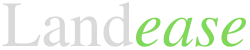 Landease logo with white and green letters